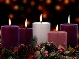 advent traditional pillars lit