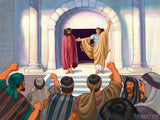 easter illustration jesus before pilot crowd trial easter illustration jesus before pilot crowd trial