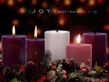 advent traditional pillars joy candle