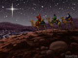 christmas illustrations kings of the east on camels  christmas illustrations kings of the east on camels