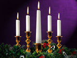 advent tapers lit advent tapers lit