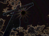 abstract cross outline abstract cross outline