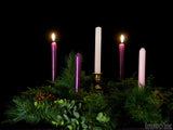 advent backgrounds candle and wreath purple 