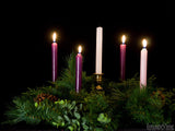 advent backgrounds candle and wreath pine cones
