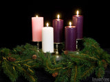 advent backgrounds purple pillar candle