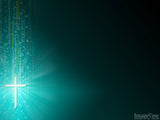 aqua lights background with glowing cross aqua lights background with glowing cross