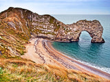 arch by the sea with sandy beach arch by the sea with sandy beach
