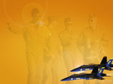 men in background of blue angels men in background of blue angels