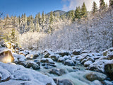 cascading creek of snow and ice cascading creek of snow and ice