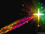 cross with color burst background  cross with color burst background