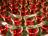 closeup of communion cups in tray closeup of communion cups in tray