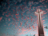 cross monument under blue sky cross monument under blue sky