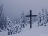 the snow backdrops this wood cross the snow backdrops this wood cross