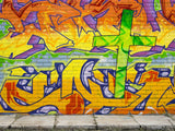 cross on a graffiti wall cross on a graffiti wall