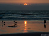 Sunset Backgrounds Evening Stroll People Beach Sunset Backgrounds Evening Stroll People Beach
