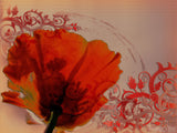 fleur and red rose background fleur and red rose background