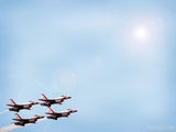 blue sky with flying aces in planes blue sky with flying aces in planes