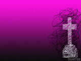 cross with fuschia background cross with fuschia background