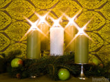 glowing advent candles in background glowing advent candles in background
