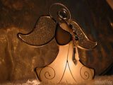 christmas background glowing angel adornment christmas background glowing angel adornment