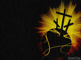 abstract background of earth with glowing crosses abstract background of earth with glowing crosses