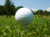 golf ball on tee closeup golf ball on tee closeup