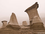 fog and mist at the hoodoos in Drumheller fog and mist at the hoodoos in Drumheller