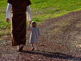 jesus walks with a young child jesus walks with a young child