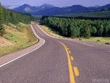 looking along a lonely mountain highway looking along a lonely mountain highway