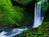 mossy canyon with waterfall mossy canyon with waterfall