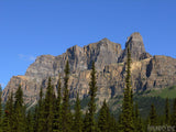 high mountain outcrop in distance high mountain outcrop in distance