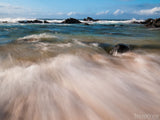 the ocean tide flowing into the blue sea the ocean tide flowing into the blue sea
