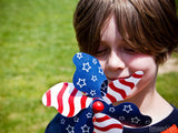 boy with patriotic pinwheel boy with patriotic pinwheel