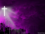 cross over purple sky background city cross over purple sky background city