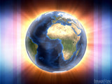 light radiant from behind earth light radiant from behind earth