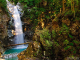 summer backgrounds of refreshing waterfall green trees summer backgrounds of refreshing waterfall green trees