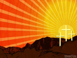 background of the rising sun and 3 crosses background of the rising sun and 3 crosses