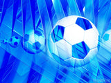 soccer balls on a blue background soccer balls on a blue background