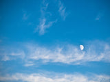 sunny sky clouds and the moon sunny sky clouds and the moon