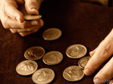counting old bible day coins counting old bible day coins