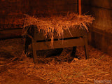 the wooden manger in old barn hay the wooden manger in old barn hay