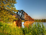 old rusting train bridge  old rusting train bridge