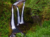 spring view of triple falls in oregon  spring view of triple falls in oregon