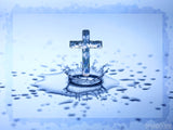 water drop crown background with a ice cross water drop crown background with a ice cross