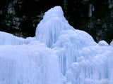white ice from waterfall white ice from waterfall