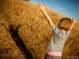 young girl with hands lifted up young girl with hands lifted up
