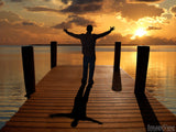 man worshiping God at sunset man worshiping God at sunset