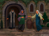 christmas illustrations the greeting mary and elizabeth