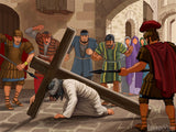 easter illustration jesus cross solider carry