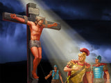 easter illustration jesus on cross calvary soliders